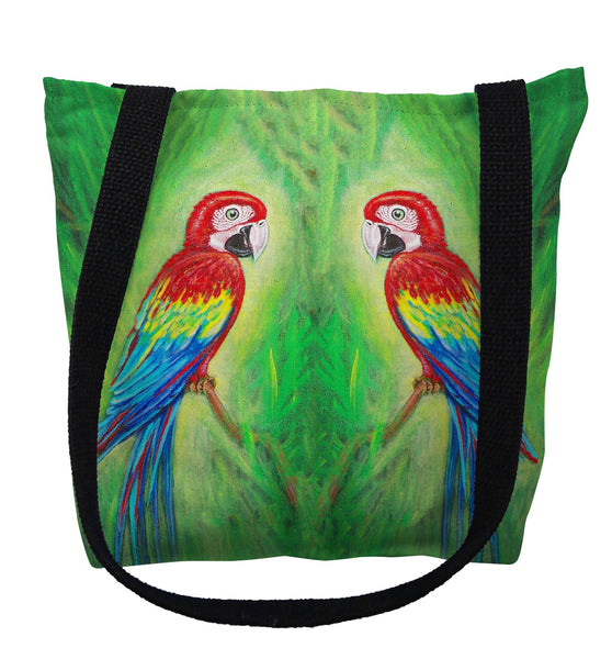 Red Macaws Tote Bag