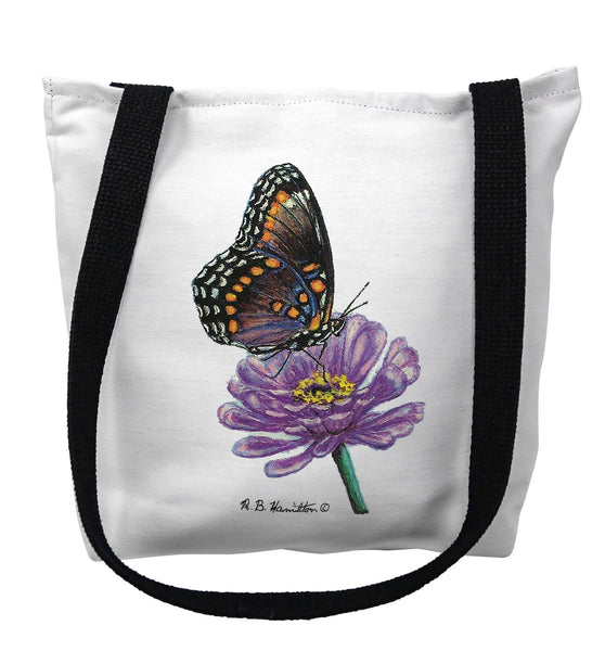 Red Spotted Purple Butterfly Tote Bag