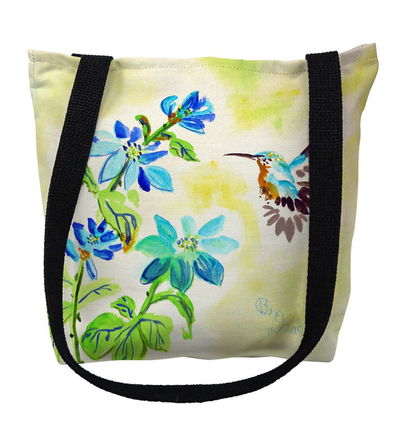 Aqua Hummingbird Tote Bag