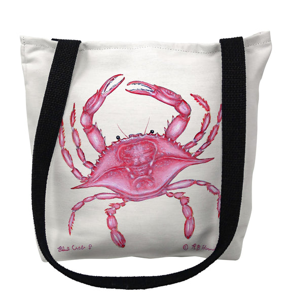 Pink Crab Tote Bag