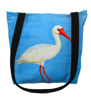 Posing White Ibis Tote Bag