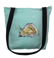 Oyster Shell on Aqua Tote Bag