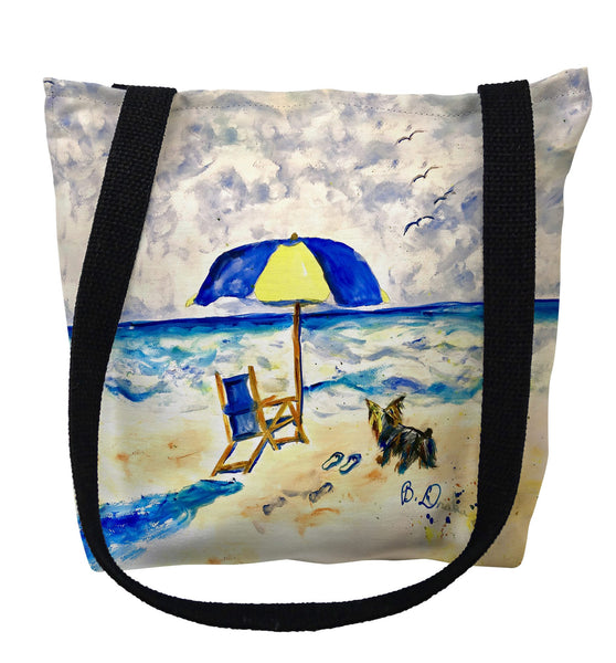 Beach Chair and Yorkie Tote Bag