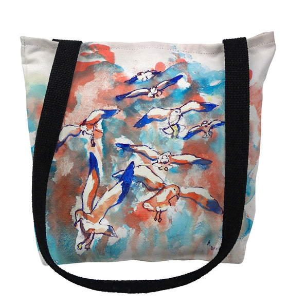 Gulls Flocking Tote Bag