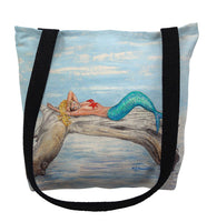 Mermaid on Log Left Tote Bag