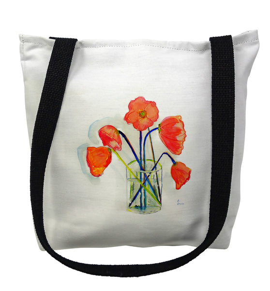 Poppies in Vase Tote Bag