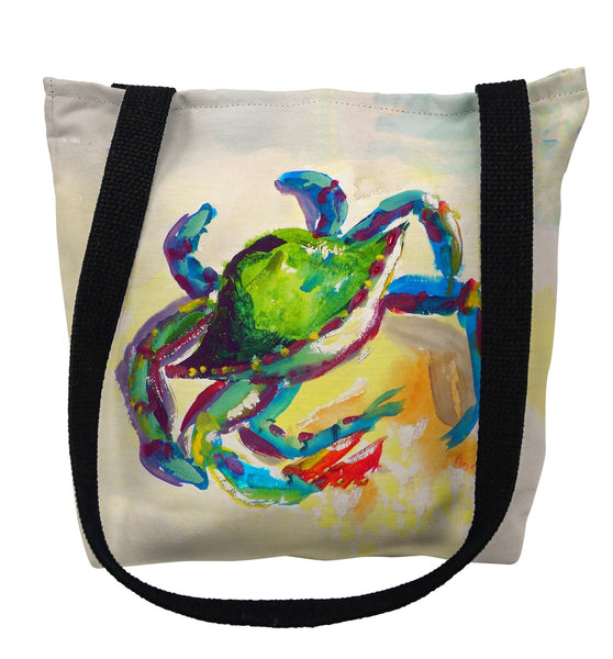 Teal Crab Tote Bag